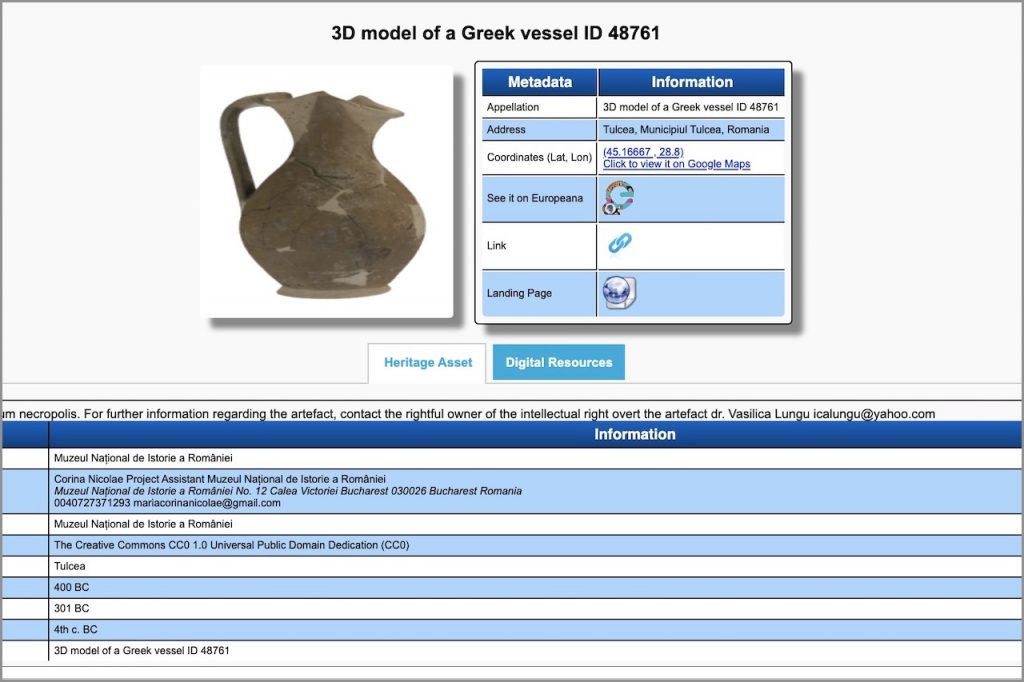 Metadata and vocabularies for archaeological datasets